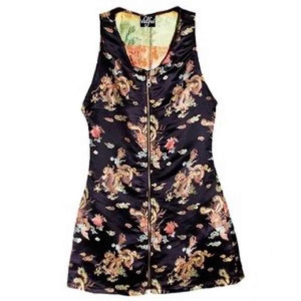 ❌SOLD❌Valfre Tatsu Asian Brocade Zip Dress - Picture 4 of 5